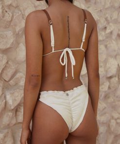 Alternative view of Zigzag cream one piece