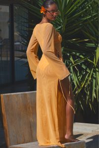 Lin dress orange hover