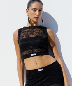 Alternative view of Black lace shirt