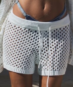 Miel knitted white pants