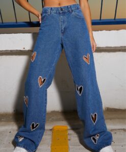 Hearts blue jeans