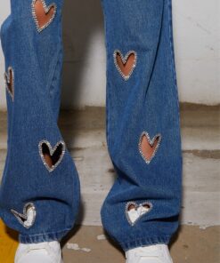 Hearts blue jeans