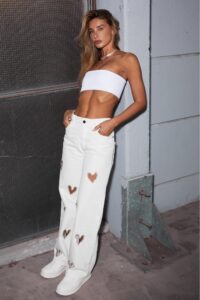 Hearts white jeans