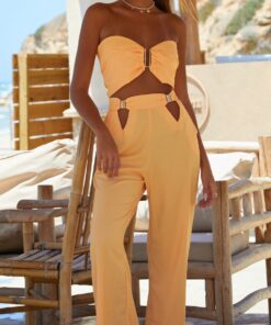 Butterfly orange pants