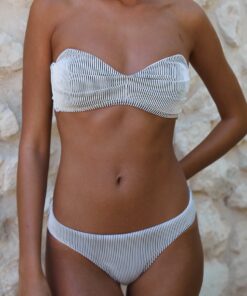 Rib white bikini
