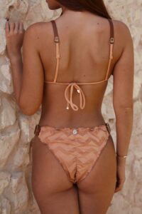 Zigzag brown one piece