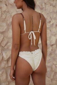 Zigzag cream one piece
