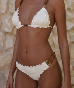 Zigzag cream bikini